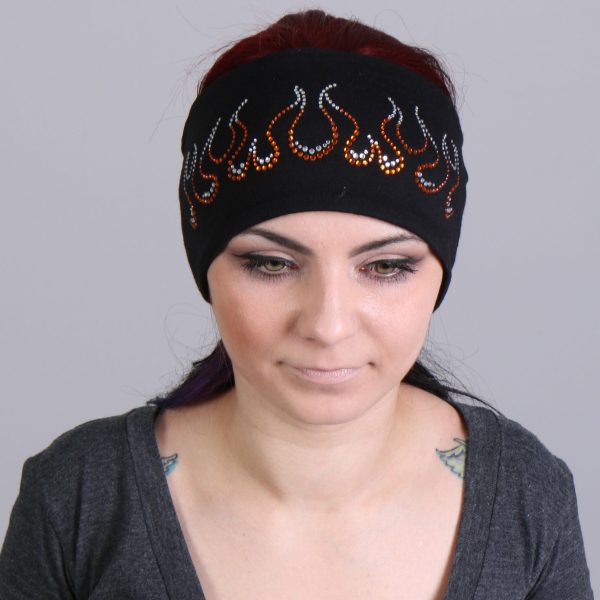 Hot Leathers RWC1007 Original Flames Bling Headwrap For Discount - Image 4