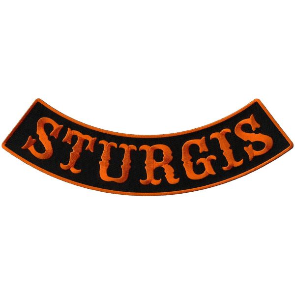 Hot Leathers PPM5155 Sturgis 12” X 3” Bottom Rocker Patch on Sale