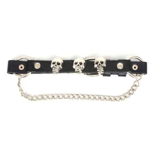 Milwaukee Leather MLA3007 Silver Classic Skull Heads Biker Chain for Motorcycle Boots Online Hot Sale - Image 2