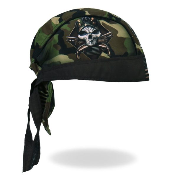 Hot Leathers HWH1094 Camo 2nd Amendment  Homeland Security Skull Headwrap For Discount - Image 3