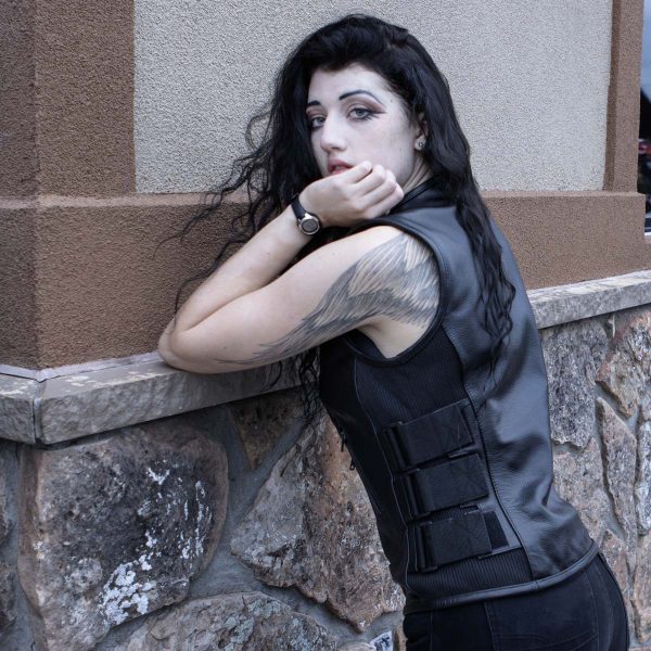 Milwaukee Leather MLL4501 Women s Bullet Proof Style Swat Rider Leather Vest W  Single Panel Back for Club Patches For Cheap - Image 5