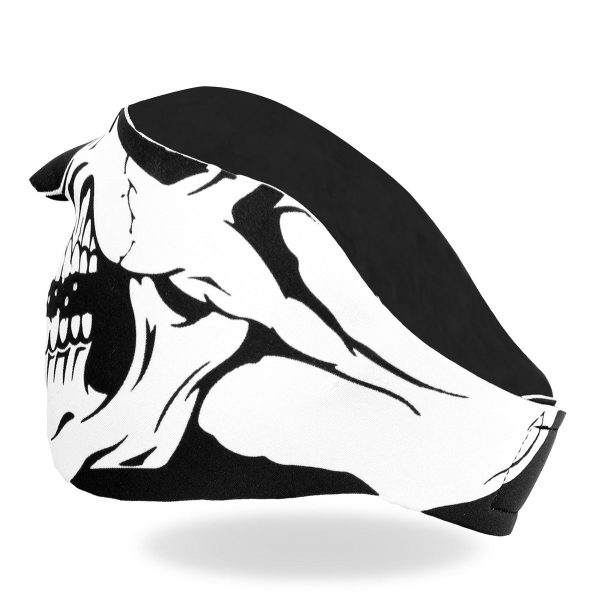 Hot Leathers FMB1002  Neoprene Skull 1 2 Face Mask Sale - Image 5